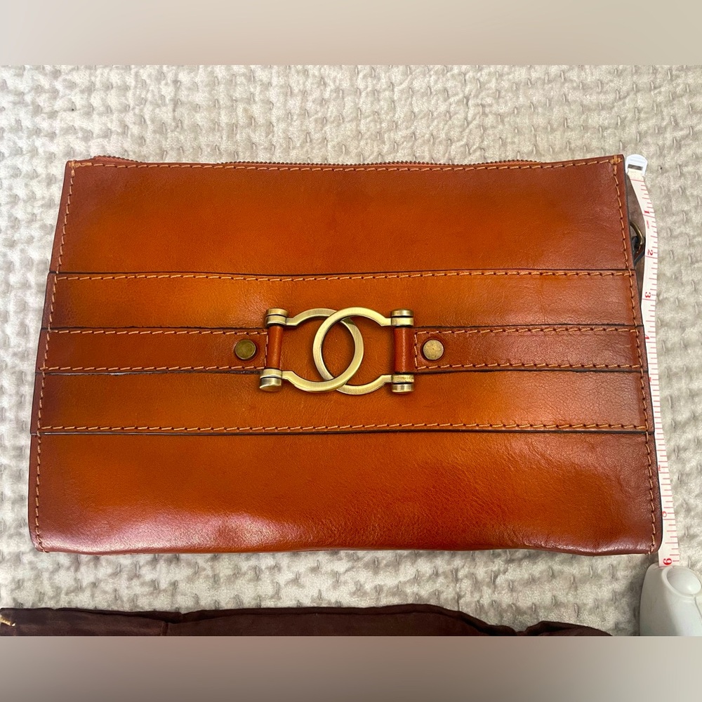 Hand Made In Italy PRATESI All Leather Ladies Clutch and Wristlet NWT